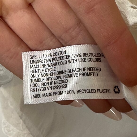 Cabi Avery Sleeveless Top Blue/White Abstract Pattern Womens M Career Office - Picture 6 of 10